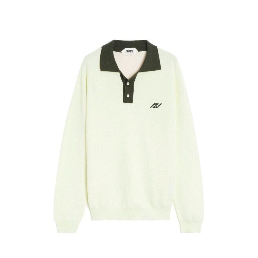 Autry Cotton Polo Shirt with Contrasting Collar Men Bicolor Polos